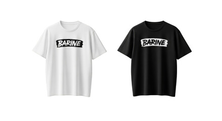 Matching tshirts one white one black