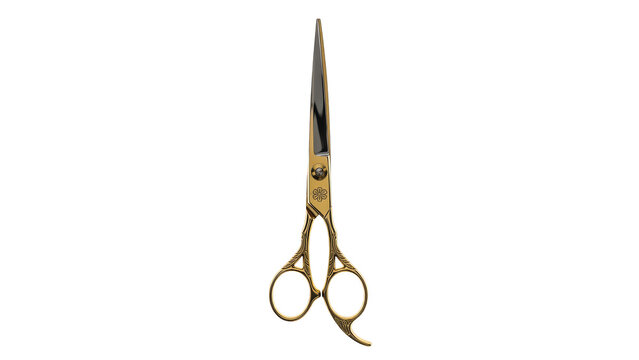 Ornate shears on black background - Powered by Adobe