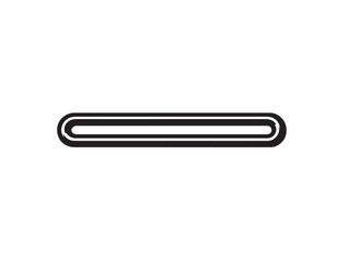 Strong Durable Pry Bar Icon in Clean Sleek Minimal Vector Artwork