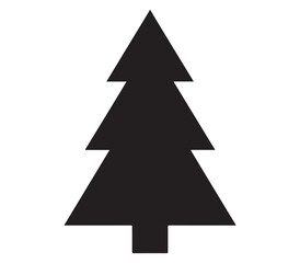 Fototapeta premium Christmas Tree Silhouette Vector and Decorative Shape for Holiday Celebration