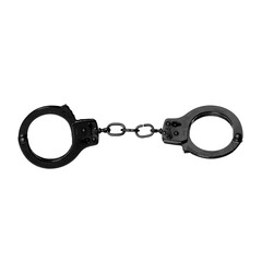 a handcuffs in retro halftone with transparent background