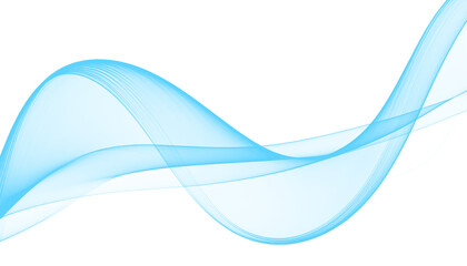 Abstract blue smoke curling into a gentle wave, captured in high-resolution PNG format with transparent background, ideal for design, digital art, and creative projects requiring ethereal smoke elemen