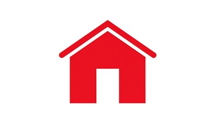 Simple red house icon (1)