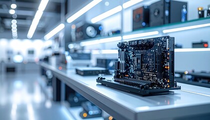 Computer Motherboard on Display Shelf
