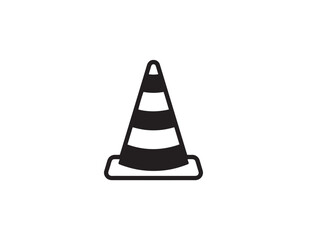 Durable Traffic Safety Cone Icon in Modern Elegant Clean Vector Illustration Design