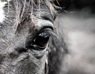Close-up of a horse's eye and mane (1)