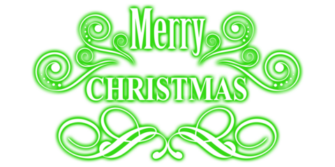 Festive Merry Christmas Green Ornamental Decoration Vector