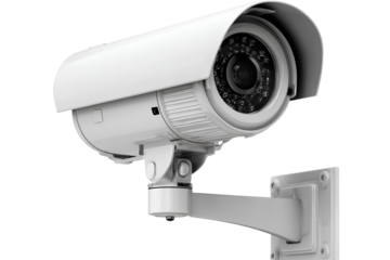 cctv camera isolated on a transparent background, white background
