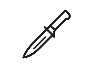 Protective Safety Knife Icon in Professional Clean Minimal Vector Line Illustration