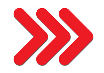 Three bold red arrows pointing to right