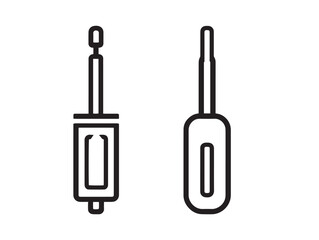 Industrial Screwdriver Set Icon in Modern Simple Clean Vector Line Artwork Design