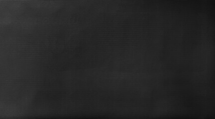 Dark black vinyl fabric texture background with subtle horizontal lines. A grey minimalist, clean,...
