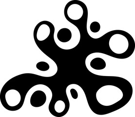 Black spot on a white background. Blot Minimalism. Abstraction. Vector illustration.eps