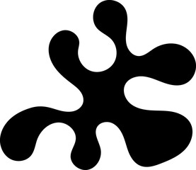 Black spot on a white background. Blot Minimalism. Abstraction. Vector illustration.eps