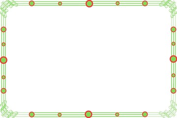 Simple Frame, Photo Frame, Border Frame with White Background, Green and Red Color Frame, Unique Style Frame