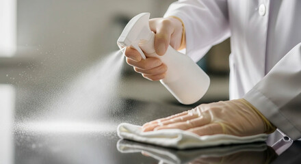 Cleaning and disinfecting a surface
