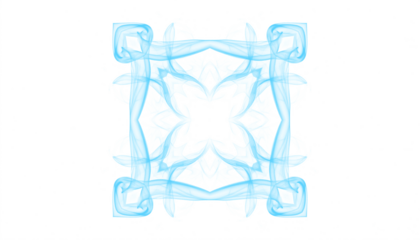 PNG blue smoke outlining a gentle swirl above a square base, isolated on transparent background, perfect for abstract designs, digital art, creative projects, and modern graphic concepts.