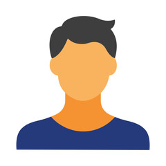 Male User Avatar Icon for Profile and Social Media