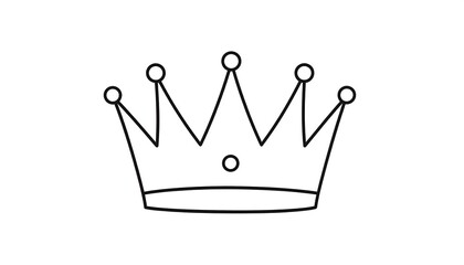 Simple black outline crown