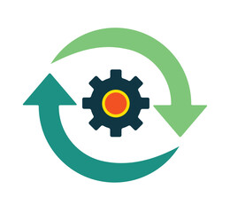 Colorful Flat Icon for Automation and Operations Management