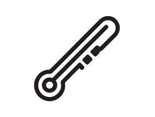 Functional Thermocouple Icon in Sleek Minimal Professional Vector Line Art Illustration