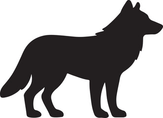 Majestic arctic wolf illustration in a natural landscape