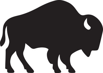 Majestic bison silhouette in vector art
