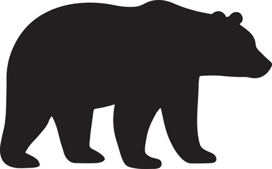 Majestic black bear illustration in forest setting