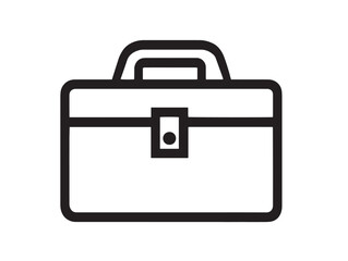 Durable Tool Box Storage Icon in Clean Functional Vector Line Artwork Design