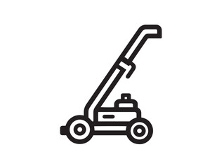 Functional Trolley Jack Icon in Stylish Minimal Vector Line Artwork Design