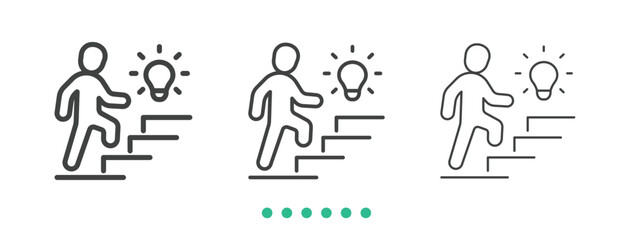 Motivation icon. Thin line icon vector