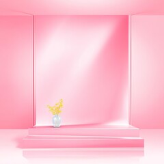 A serene and elegant pink backdrop featuring a minimalist design