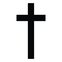 Vector art of black christian cross