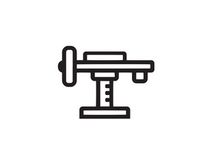 Functional Workshop Vise Icon in Clear Modern Minimal Vector Artwork