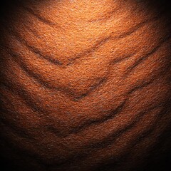 Close-up of a rich, warm brown surface exhibiting a wavy texture, perfect for backgrounds in design projects or artistic endeavors. Captivating and organic in appearance.