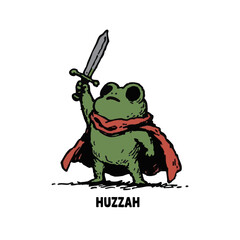 huzzah toad , victory toad, toad