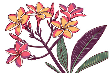 abstract floral background with flowers