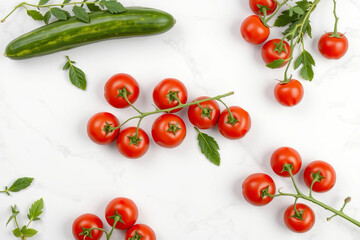 tomatoes and cucumbers