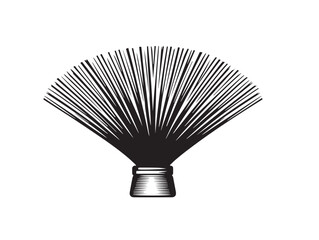 Industrial Wire Brush Icon in Sleek Minimal Vector Line Illustration Style