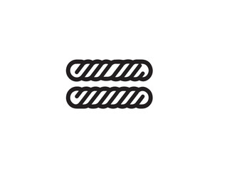 Durable Heavy Duty Wire Rope Clip Icon in Sleek Modern Minimal Vector Illustration