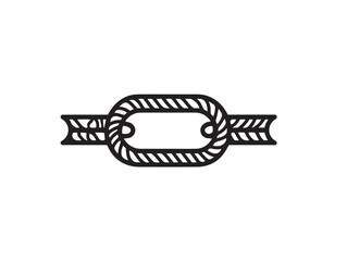 Industrial Wire Rope Clip Icon in Sleek Functional Minimal Vector Illustration