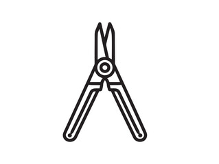 Clean Vector Icon of Wire Stripper Tool for Electrical Work