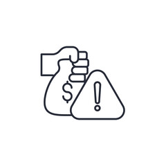 extortion icon. extortion Symbol sign for mobile concept and web design. Vector icon, Logo illustration, Vector graphics
