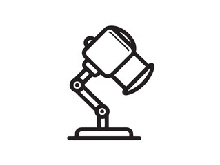 Functional Work Light Tool Icon in Clean Minimal Sleek Vector Artwork