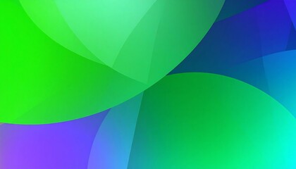 Abstract graphic with overlapping, vibrant circles in shades of green and blue