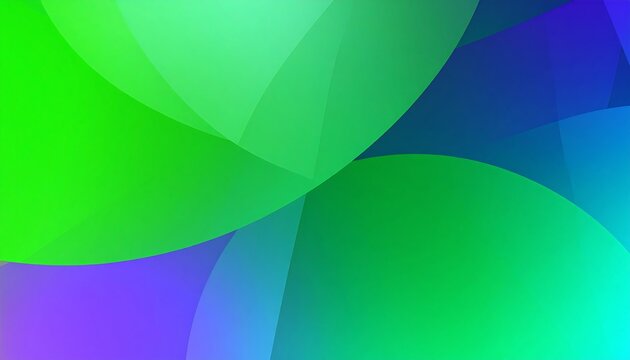 Abstract graphic with overlapping, vibrant circles in shades of green and blue