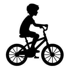 Fototapeta premium Boy Riding Bicycle