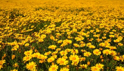 Obraz premium Field of bright yellow flowers