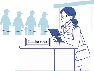 female immigration officer 