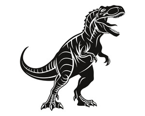 Obraz premium A bold, stylized silhouette of a Tyrannosaurus Rex, perfect for graphic design projects